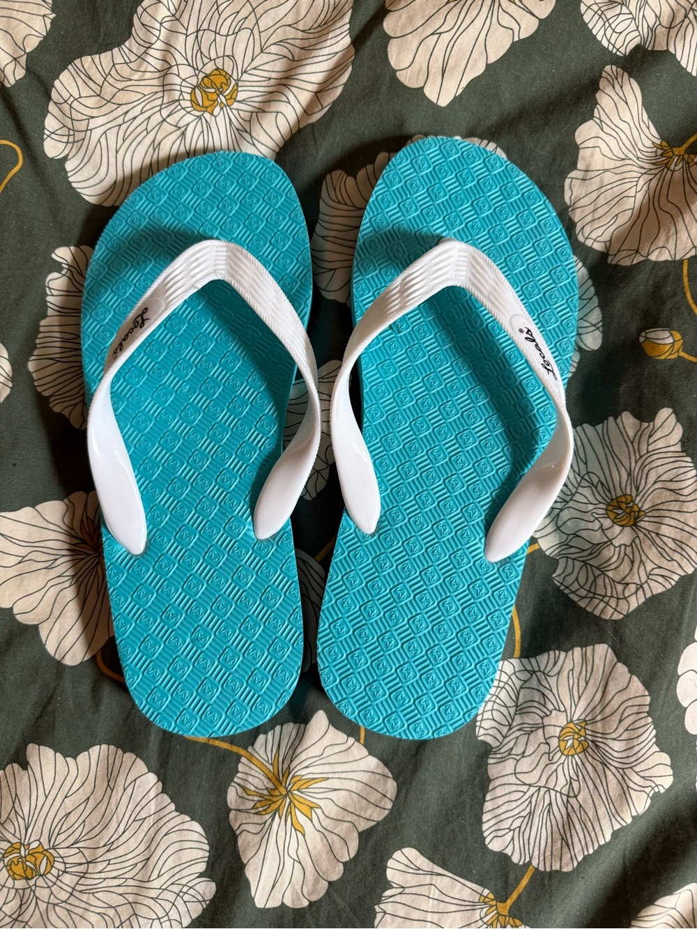 LOCALS- Turquoise & White Flip Flop Sandals